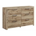 Hyanna 4pc Queen Panel Bedroom with 4 Drawers Set