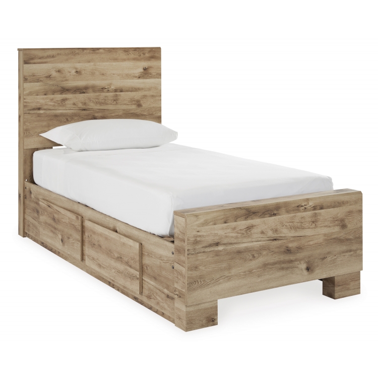 Hyanna - Twin Panel Bed with 1 Side Storage
