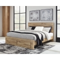 Hyanna 4pc King Panel Bedroom with Foot Storage Set