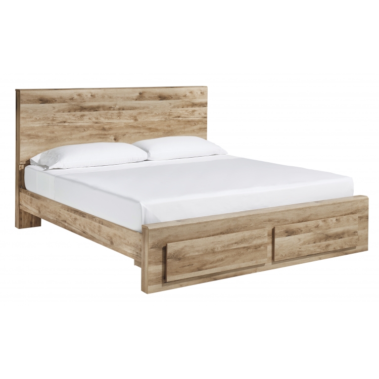 Hyanna Queen Panel Bed with Footboard Storage