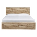 Hyanna King Panel Bed with Footboard Storage