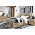 Hyanna Queen Panel Bed with 4 Storage Drawers