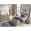 Hyanna 4pc Full Panel Bedroom Set with 2 Side Storage