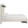 Cambeck 4pc Queen Size Bed Set With Storage Footboard