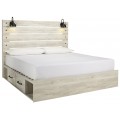 Cambeck 4pc King Size Bed Set With 2 Drawer Storage