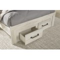 Cambeck 4pc Full Size Bed Set With Storage Footboard