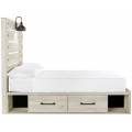 Cambeck 4pc Full Size Bed Set With 2 Drawer Storage