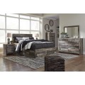 Derekson 4pc Queen Size Panel Bed Set With 4 Drawers