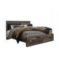 Derekson 4pc King Panel Bed Set w/Footboard Drawers