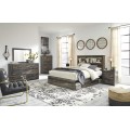 Drystan 4pc Queen Bookcase Bed Set with 4 Storage