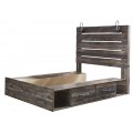 Drystan 4pc Queen Panel Bed Set with 4 Storage