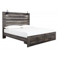 Drystan 4pc King Panel Bed Set with Storage