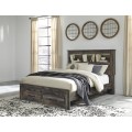 Drystan Queen Bookcase Bed with 2 Storage Drawers