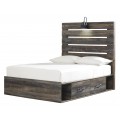 Drystan 4pc Full Panel Bed Set with 4 Storage Drawers