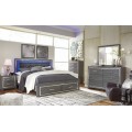 Lodanna 4pc King Panel Bed Set with 2 Storage Drawers