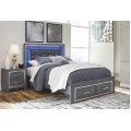 Lodanna 4pc Queen Panel Bed Set has with 2 Storage