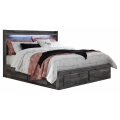 Baystorm 4pc King Panel Bed Set w 6 Storage Drawers