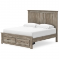 Yarbeck 4pc King Panel Bed with Storage Set