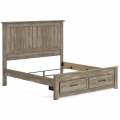Yarbeck 4pc King Panel Bed with Storage Set