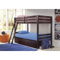 Halanton Twin over Twin Bunk Bed with Storage Drawer