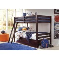 Halanton Twin over Twin Bunk Bed with Storage Drawer
