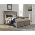 Lettner Queen Size Panel Bed With Footboard Storage
