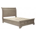 Lettner Full Sleigh Bed with Footboard Storage