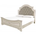 Realyn 4pc California King Upholstered Panel Bed Set