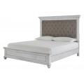 Kanwyn 4pc King Upholstered Panel Bed Set