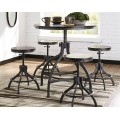 Odium 5pc Round Counter Table Set CLEARANCE ITEM