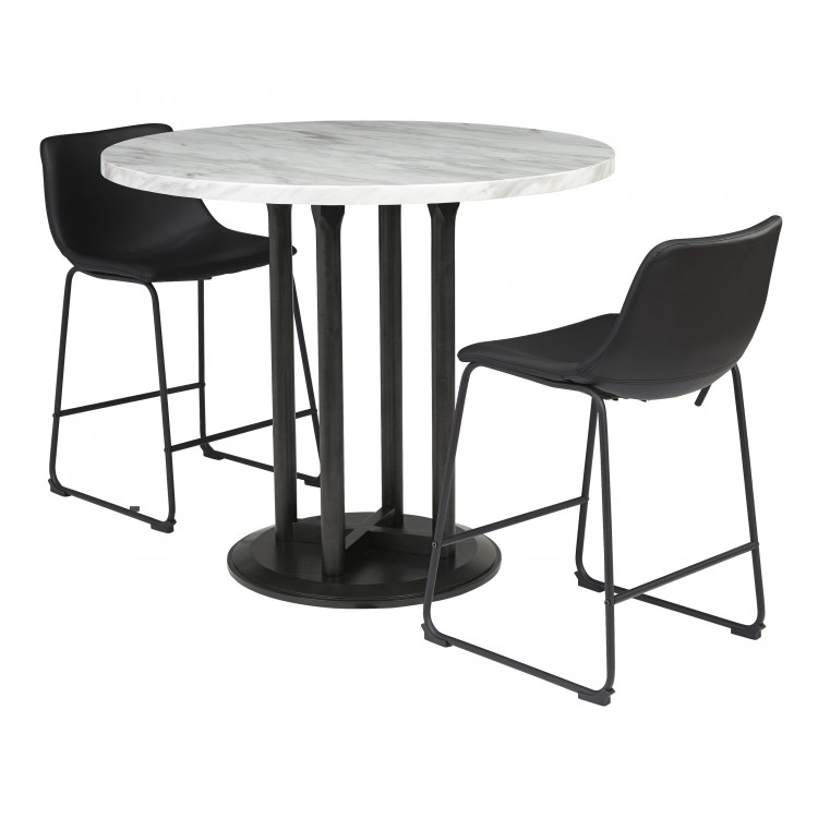 Centiar 3pc Round Counter Height Dining Room Set