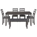 Bridson 6pc Rectangular Dining Room Table Set
