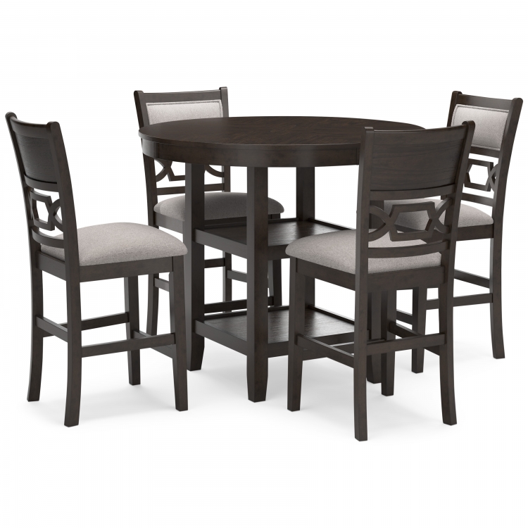 Langwest 5pc Round Counter Height Dining Room Set