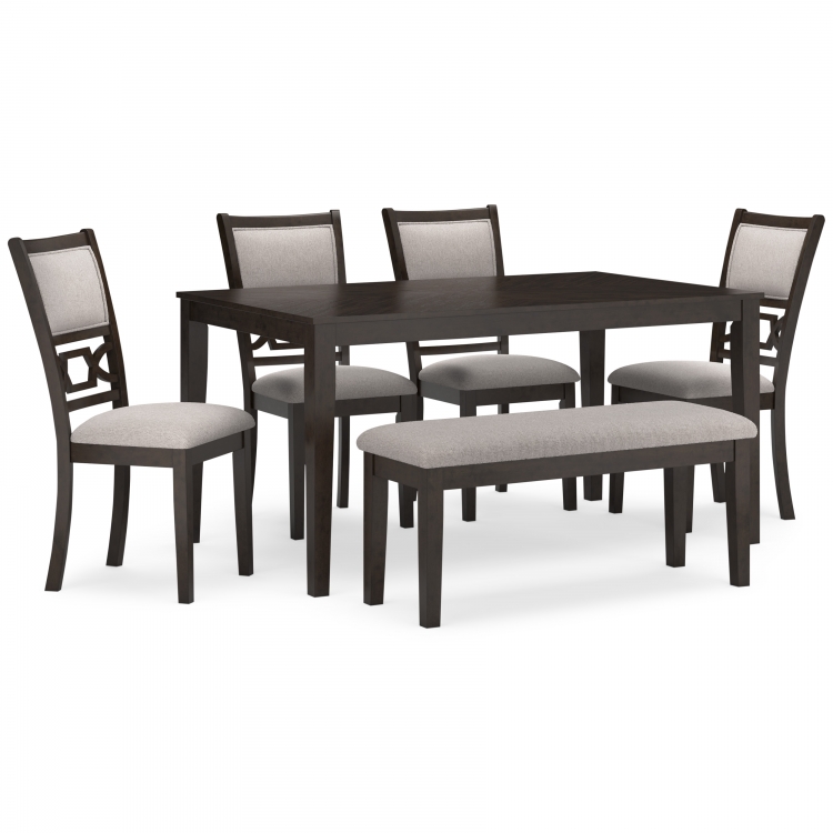 Langwest 6pc Rectangular Dining Room Table Set