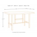 Kavara 7pc Rectangular Counter Table Set