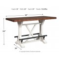 Valebeck 5pc Rectangular Counter Table Set