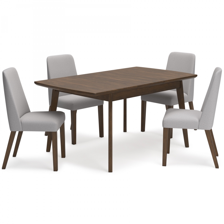 Lyncott - 5pc Rectangular Dining Extension Table Set