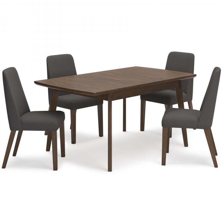 Lyncott - 5pc Rectangular Dining Extension Table Set