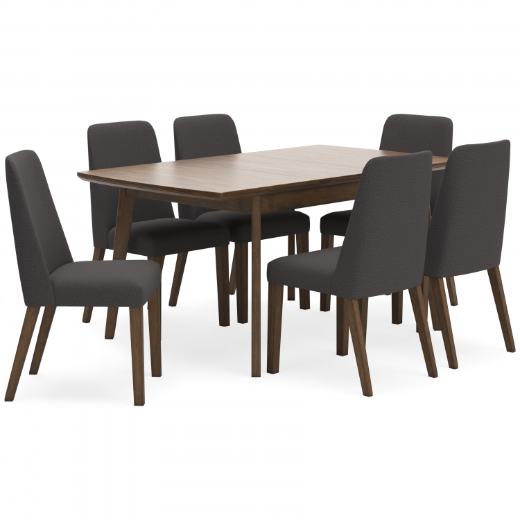 Lyncott - 7pc Rectangular Dining Extension Table Set