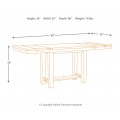 Moriville Rectangular Counter Extendable Table