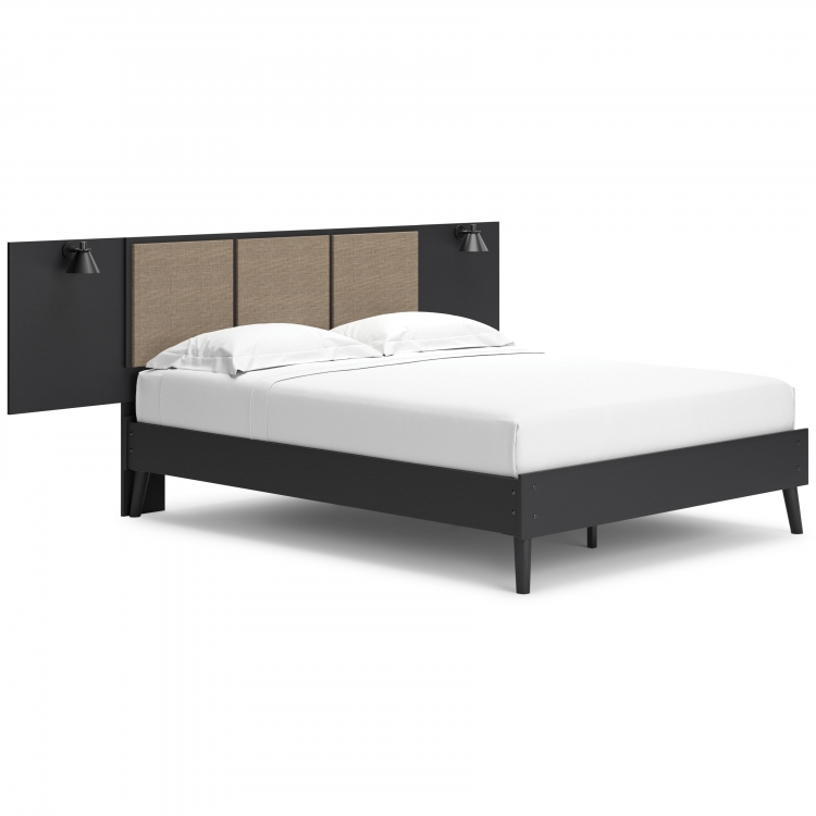 Calverson - Queen Panel Platform Bed with 2 Extensions