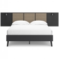Calverson - Queen Panel Platform Bed with 2 Extensions