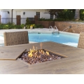 Walton Bridge Outdoor Bar Table with Fire Pit