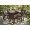 Paradise Trail 9pc Outdoor Square Table Set