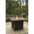 Paradise Trail Outdoor Square Bar Table with Fire Pit