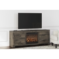 Trinell TV Stand 72inch with Electric Fireplace