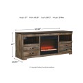Trinell TV Stand 63inch with Electric Fireplace