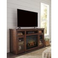 Harpan TV Stand 72inch with Electric Fireplace